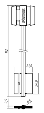 Заготовка дверняк БОРДЕР 8 в пластике