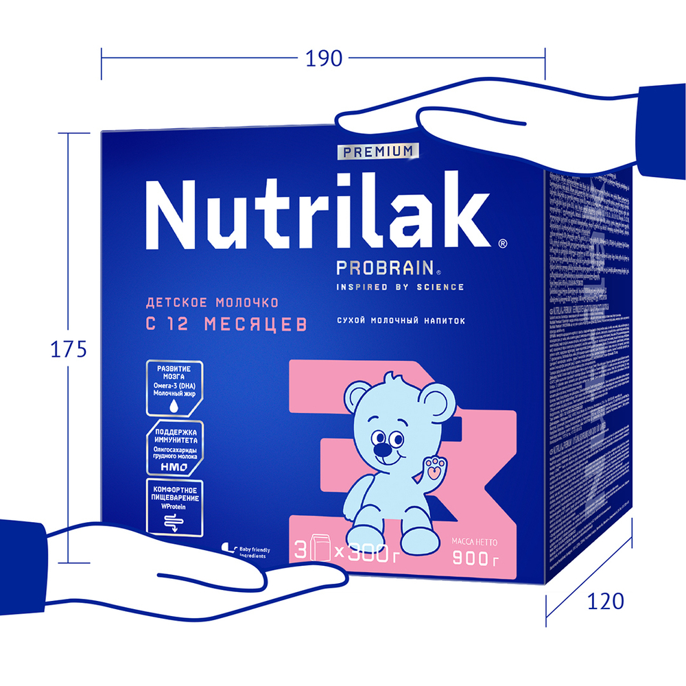 Смесь молочная Nutrilak Premium 3 с 12 месяцев 900г