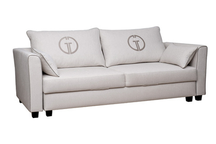 Диван Garda Decor Марко (Marco) трехмест. раскл., светло-серый Koza2601-ECRU+Nev21 225*102*92 см