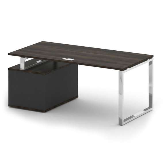 Shift Стол руководителя с опорной тумбой, правый SK.SRT-180 (R) Дуб Мали/Антрацит 1800*904*753