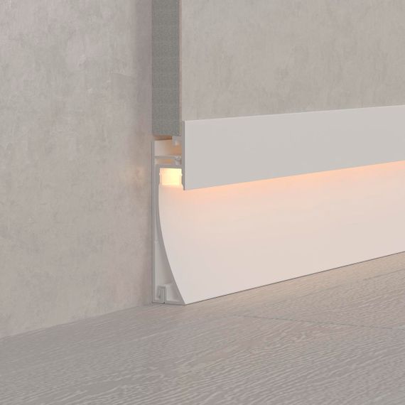 Профиль встраиваемый Arlight Plintus-H58-F-2000 White 045297