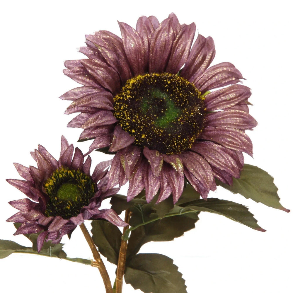 Искусственные цветы «FLOWERS GLAMOUR» 63см Подсолнухи 2 цветка лиловые