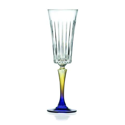 Бокал-флюте для шампанского 210 мл хр. стекло цветной Style Gipsy RCR [6]