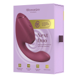 Розовый вибратор 19,5см с вакуумным стимулятором Womanizer Next Duo Dusky Pink WZ142SG3