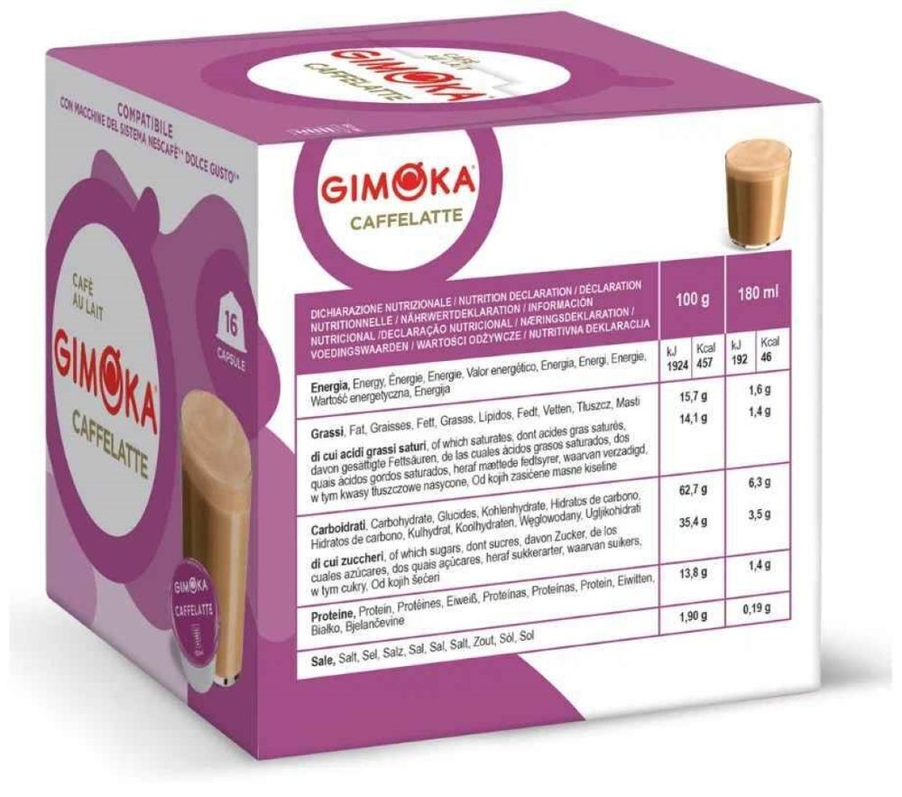 Кофе в капсулах Dolce Gusto Gimoka Caffelatte 16 шт