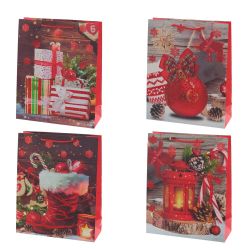 GAEM Пакет подарочный (бумага 210г/м2, блок микс 12шт), L26 W10 H32 см, 4в.