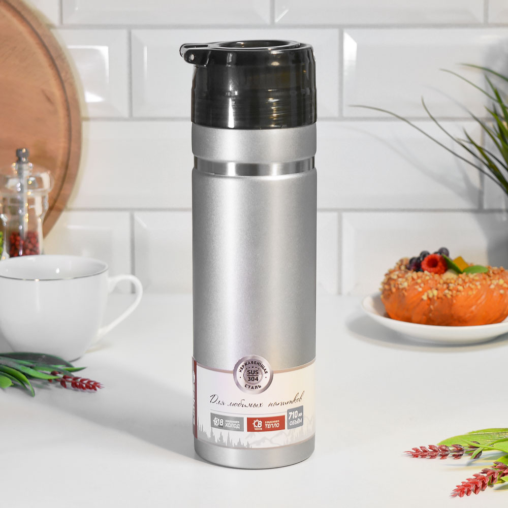 Термоc 0,71л нерж, цвет серебро