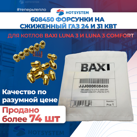 608450 Форсунки на сжиженный газ для котлов Baxi