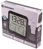 Часы настенные Bresser MyTime Meteotime LCD, черные