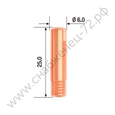 FUBAG Контактный наконечник M6х25 мм ECU D=0.8 мм  (25 шт.)