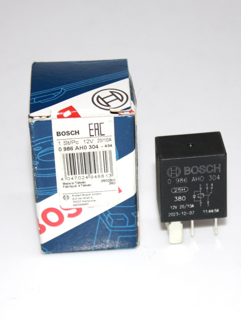 Реле 12В, 20A (Реле 5 кон) 0986AH0304 для Renault, LADA