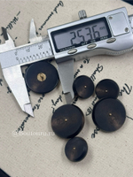 Пуговицы на золотистой ножке темно-коричневые матовые с прожилками