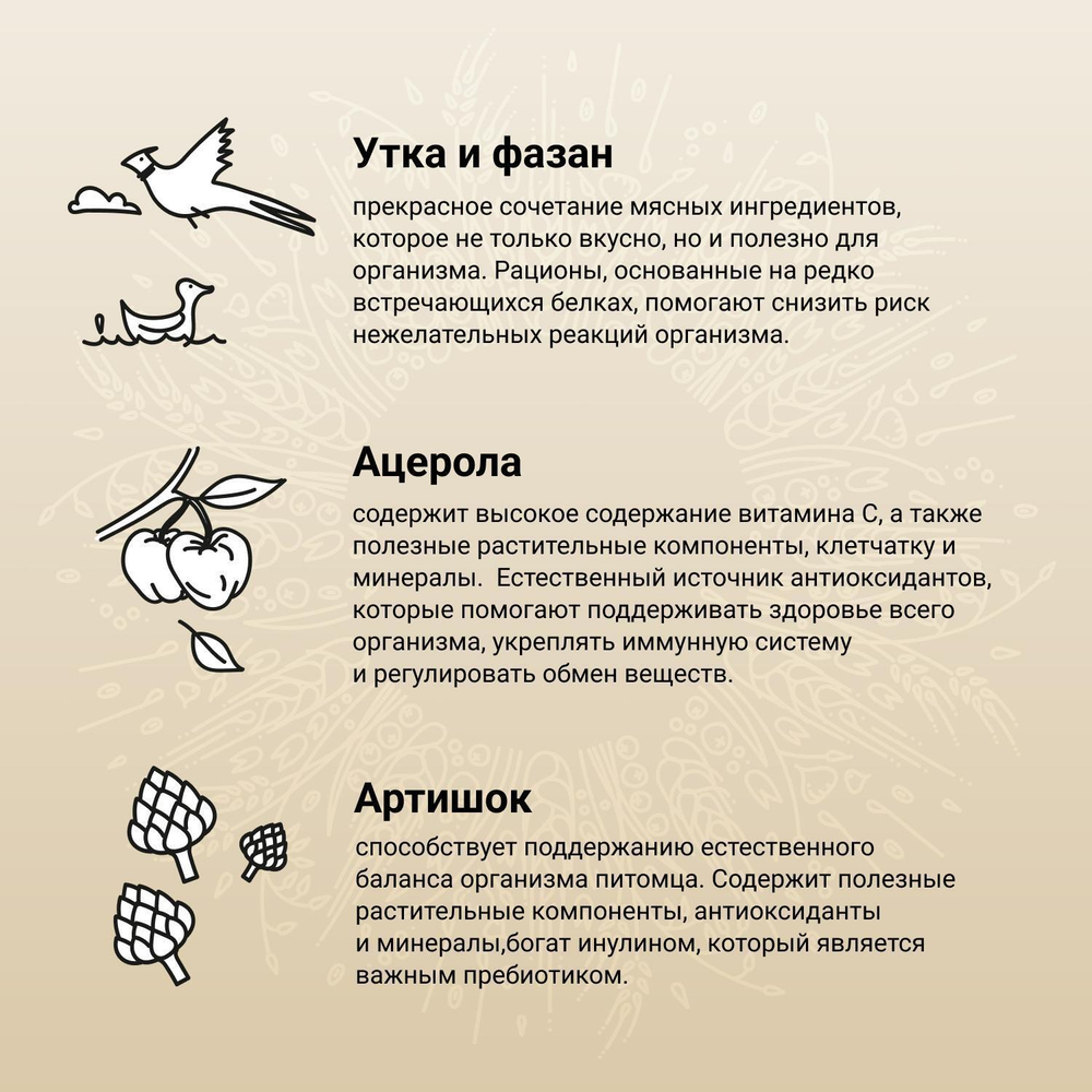 Корм для собак Craftia Natura, 640 г, утка с фазаном