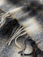 Купон альпака с мохером, шерстью и п/а в песочно-коричневую клетку