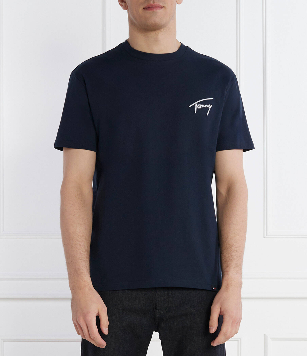 Футболка SIGNATURE Tommy Jeans - темно-синий(DM0DM17994)