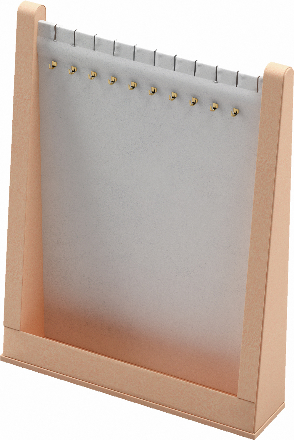 Подставка для 10 цепей/браслетов/вертикальная/крючки/прорези/ф.№4 (липучка)/170*40*230 мм.