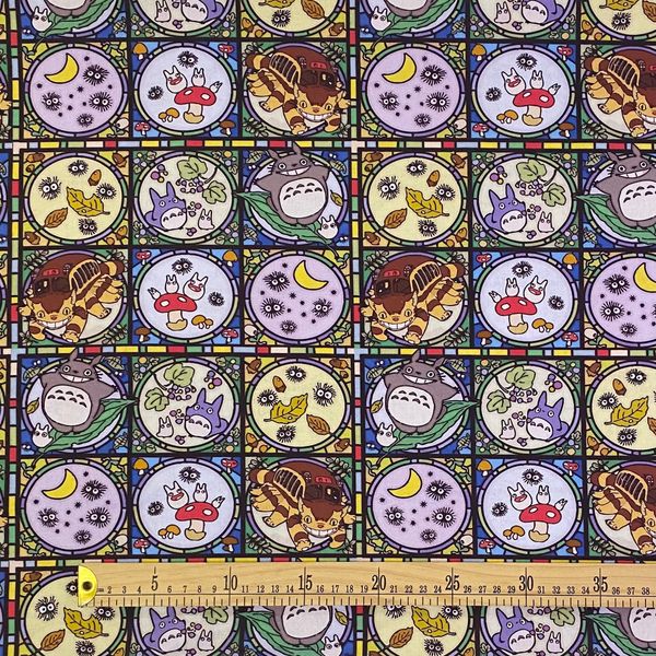 ТОТОРО ФИОЛЕТОВЫЙ, купон , 100% хлопок Handmade Fabrics 3