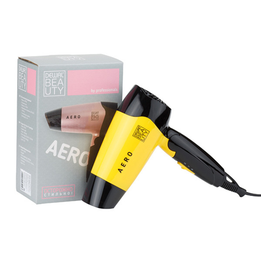 Дорожный фен для волос 1400Вт Dewal Beauty Aero HD1002-Yellow