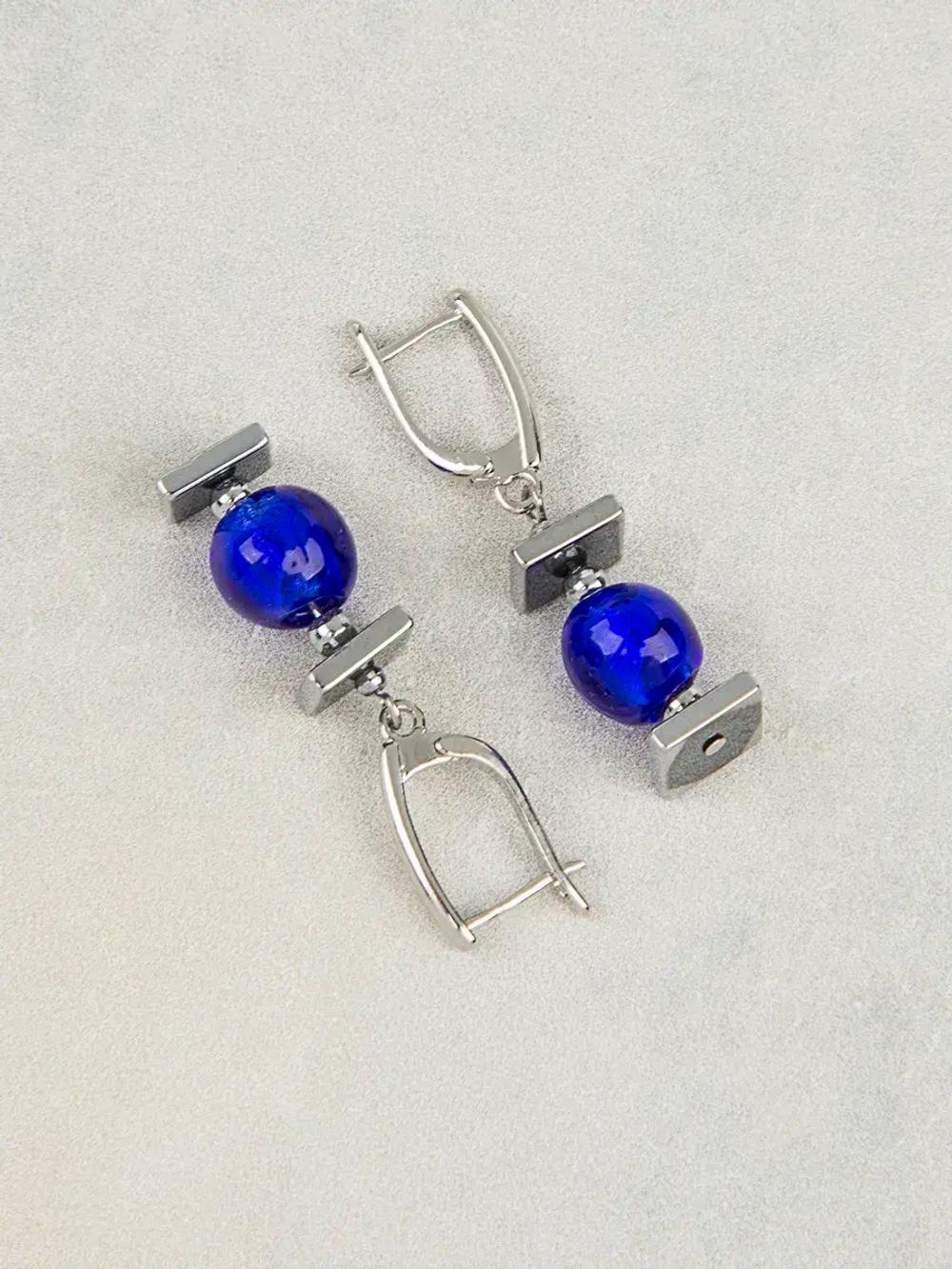 Серьги женские бижутерия из муранского стекла