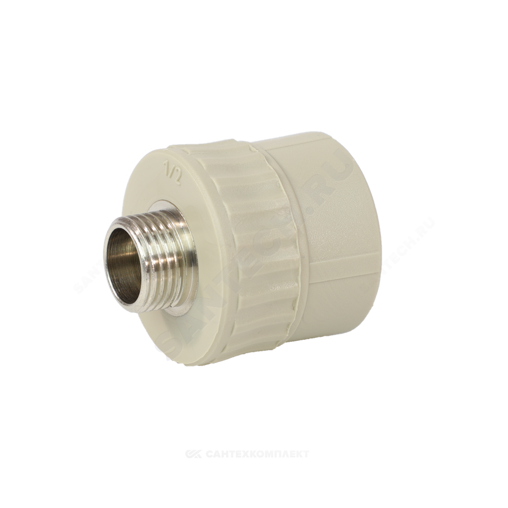 Муфта PP-R комбинированная серая Дн 25х3/4" НР VALFEX 10130025Г