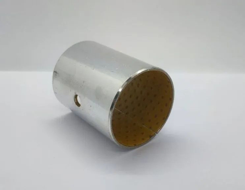 Металлополимерная разрезная свертная втулка 50*55*70 1 шт. хромированная / Скользящий подшипник с POM покрытием / для манипуляторов и спец. техники