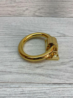 Мебельная ручка-кольцо золото "Трабл Шутер" 80мм