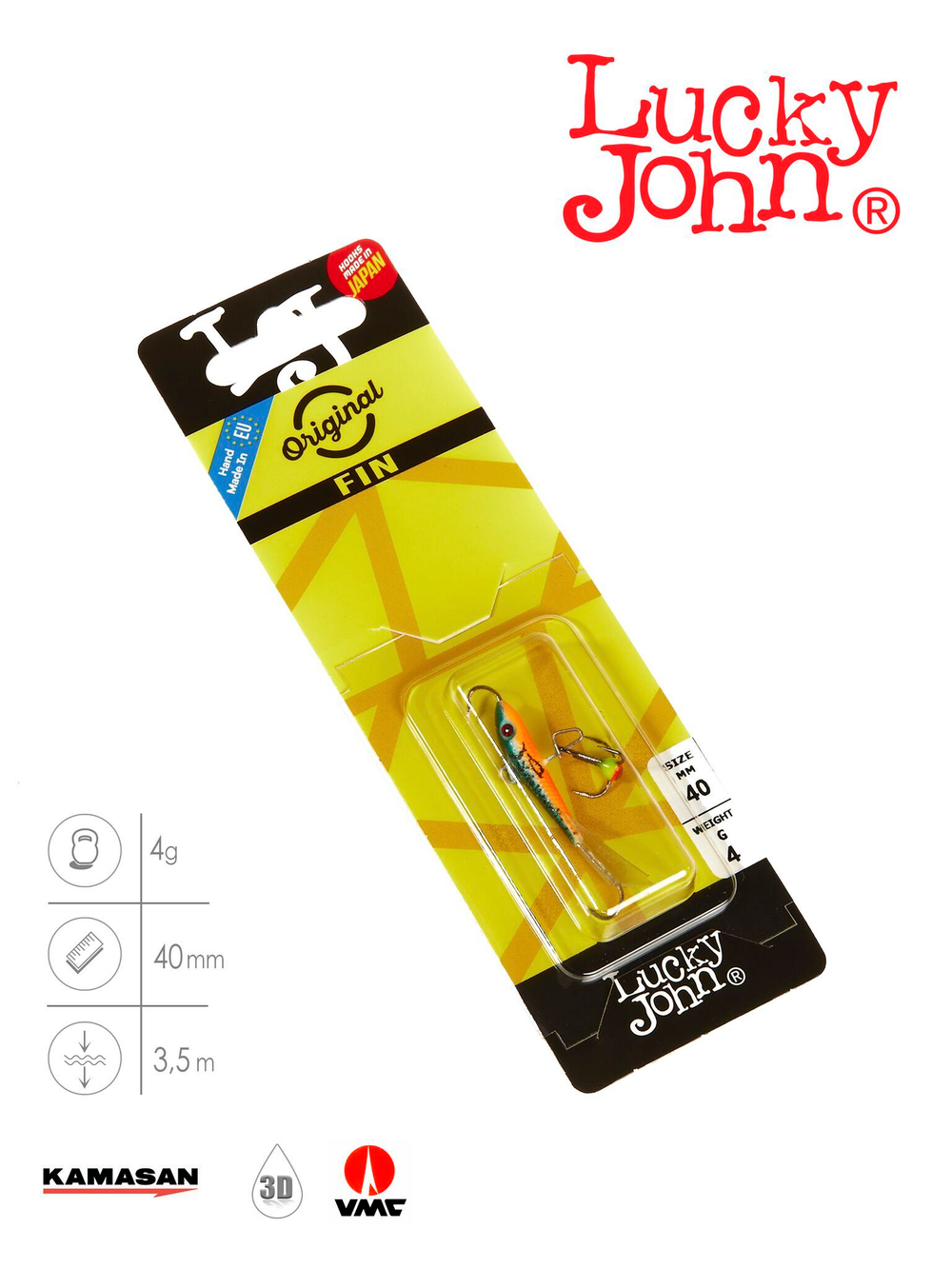 Балансир LUCKY JOHN Fin №3 (+тройник), цвет 53, арт. 71313-53