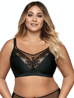 Бюстгальтер с мягкими чашечками без косточек (Размер: 90E) (Цвет: черный)