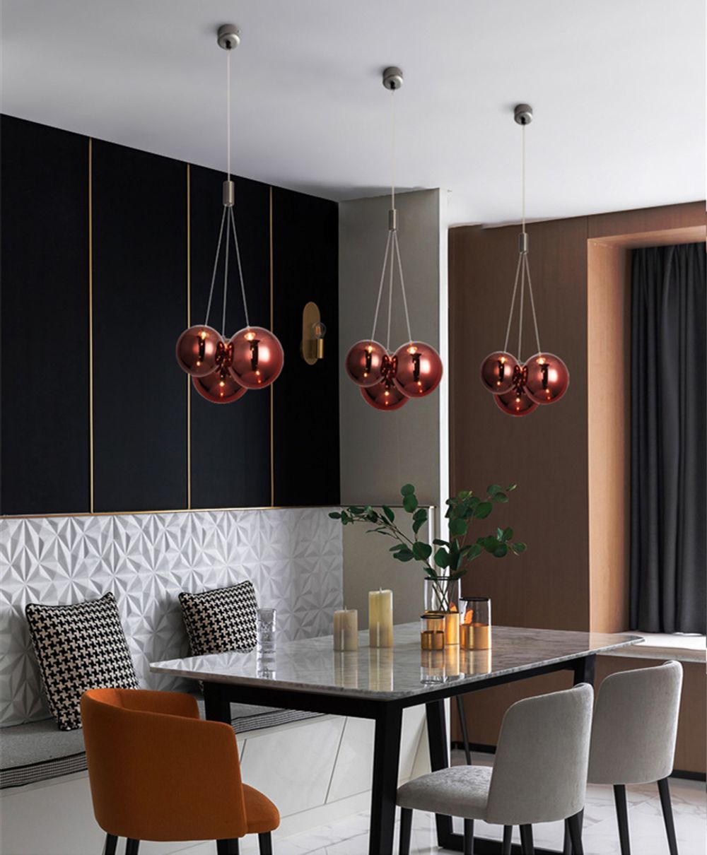 Подвесной светильник 19152P/3 rose gold