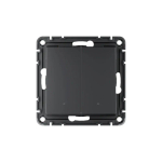 ATLASDESIGN SMART 2-кл. ВЫКЛЮЧАТЕЛЬ с подсв., Zigbee, сх.5, L+N, 10А, мех., КАРБОН