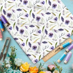 Ткань премиум бифлекс тихая цветочная мелодия