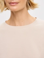 Футболка оверсайз большие размеры летучая мышь бежевый