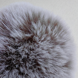 Помпон из искусственного меха "Мелированный серый" d=9 см