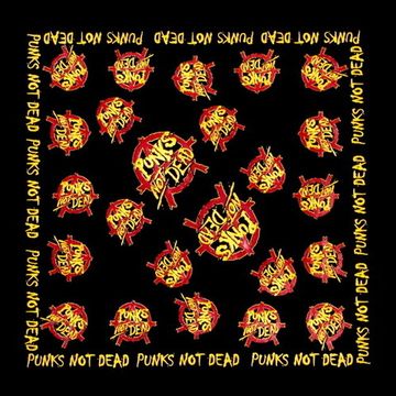 Бандана Punks Not Dead желтое лого (096)