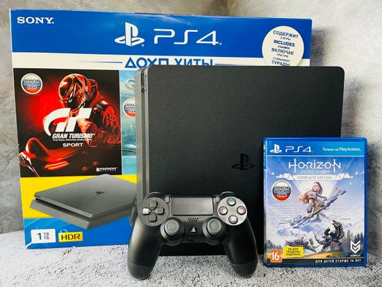 Sony Playstation 4 Slim 1TB CUH-2208B, С коробкой, S/N: 15274526769543016  (PS4, Б/У)