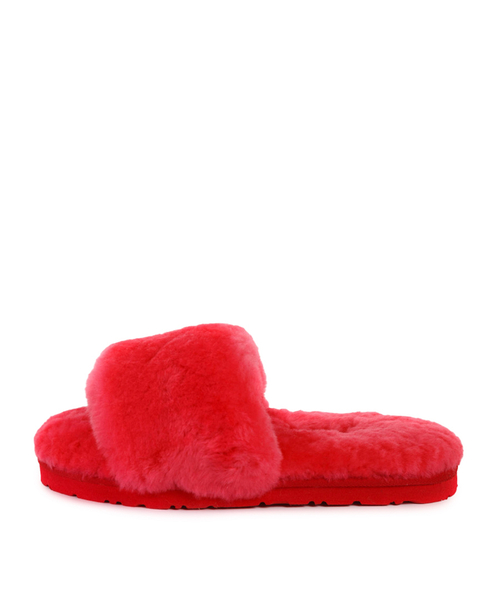 FLUFF SLIDE SLIPPER-watermelon red