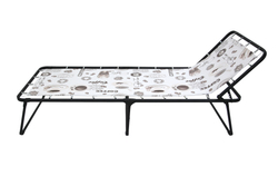 Кровать раскладная Арина (аналог Надин с407) арт.с1249 (цвет ткани бежевый рис.кофе