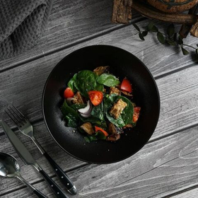 Салатник d=23 cм,фарфор "NOBLE" серия "Fine Plus-Black Sand"