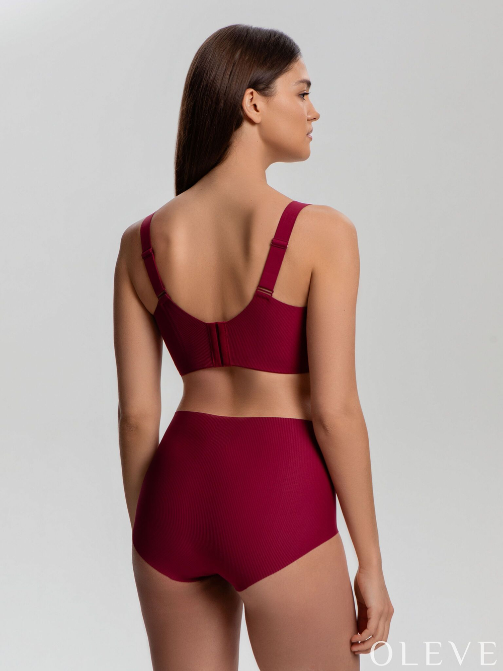 Бесшовные трусы в рубчик Plus size