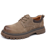 MINGYITU Split Pig Leather Work Boots Yellow