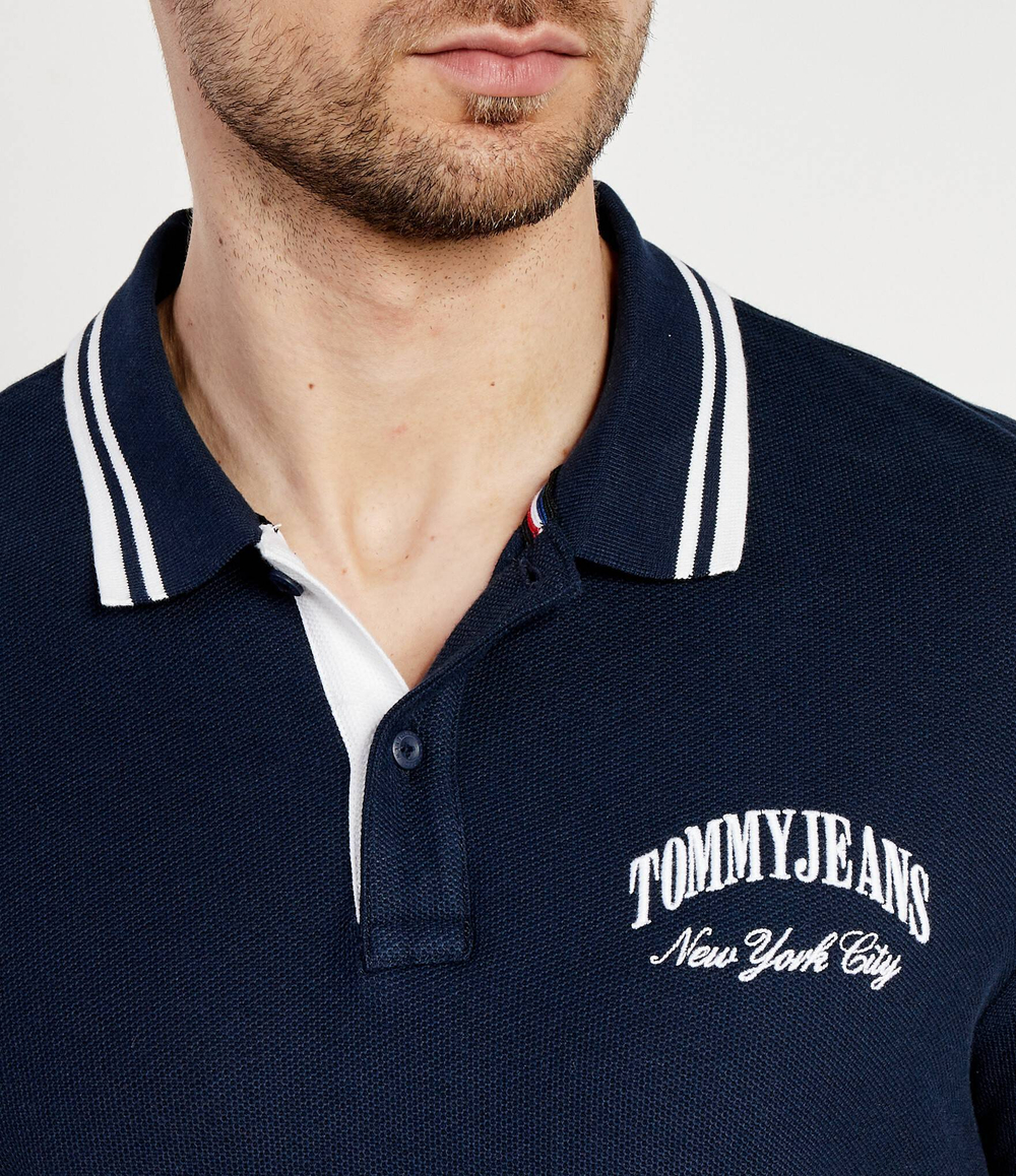 Поло TIPPING Tommy Jeans - темно-синий(DM0DM18922)