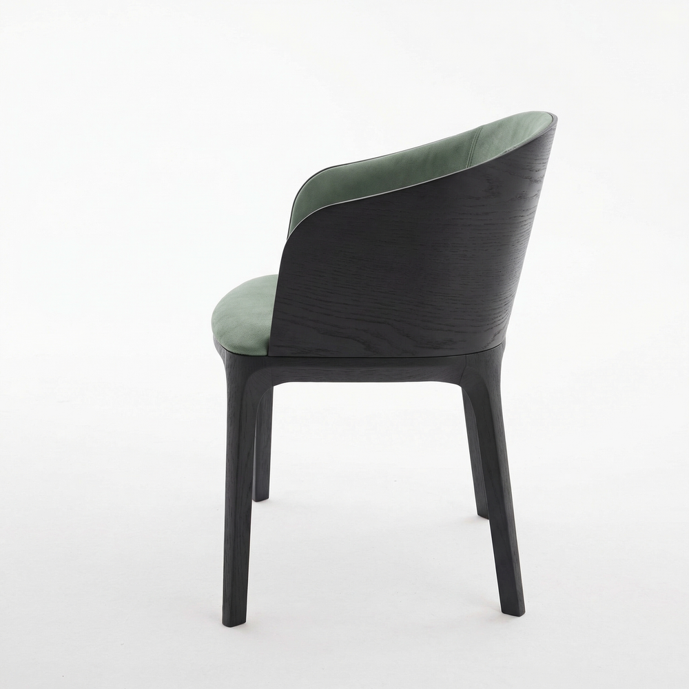 Дизайнерский стул MAKK с подлокотниками green