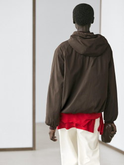 Massimo Dutti Стеганая куртка с высоким воротником, шоколадный