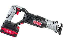 Аккумуляторная сабельная пила P.I.T. 20 В, 0-2700 ход/м, БЗП, пропил 115 мм, ход 22 мм, 1 АКБ Li-ion 2 Ач, ЗУ кор. PSA20H-115A/1