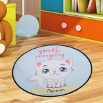 Коврик - лежанка для животных «ЛАПУСИКИ», кошечка беляночка, цвет как на фото d-60см (лейбл)