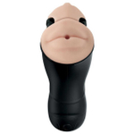 Мастурбатор вагина и ротик с вибрацией PDX ELITE Double Penetration Vibrating Stroker (Цвет: Черный и телесный)