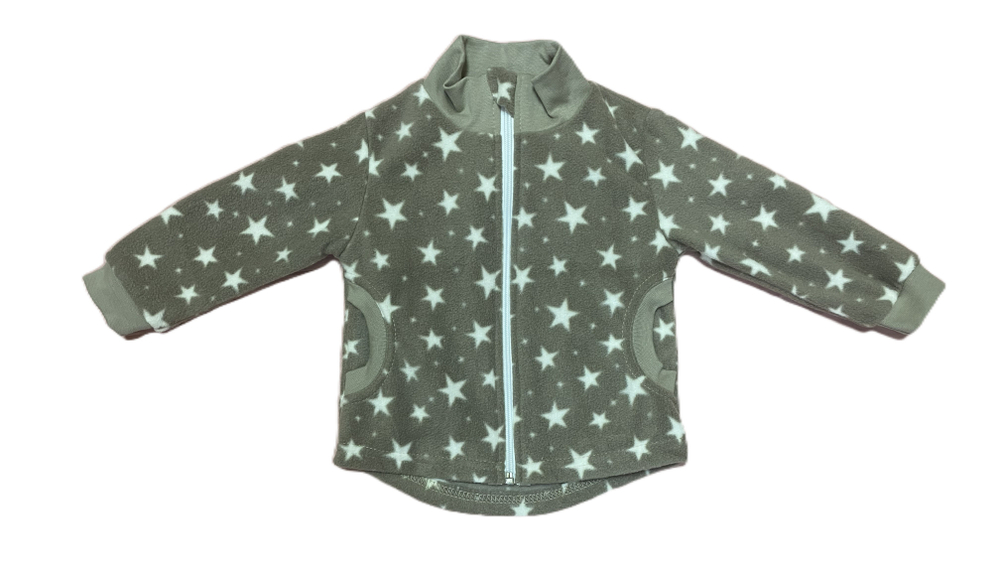 Толстовка на молнии с карманами из флиса на рост 74,80,92,98,104,110см