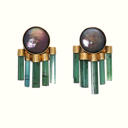 Серьги с турмалином