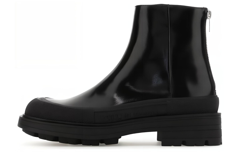 Alexander McQueen Tread Ankle Boots Black