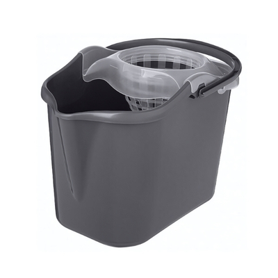 Ведро "Grenada" прямоугольное, 13л с отжимом МОП (бесцветный)